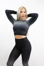 Load image into Gallery viewer, KBody Ombre Long Sleeve - Black Thunder
