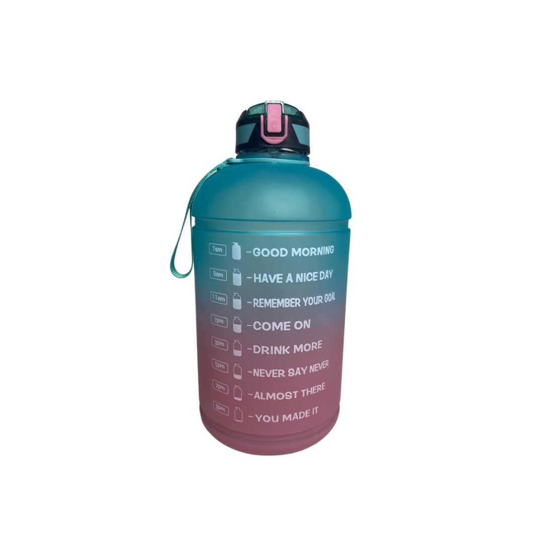 KBody Gallon Water Bottles Teal/Pink